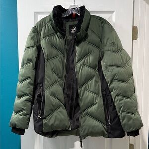 ZeroXposur Green and Black Puffer Jacket